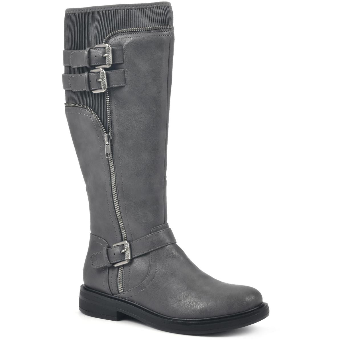 Mazed Faux Leather Tall Knee-High Boots