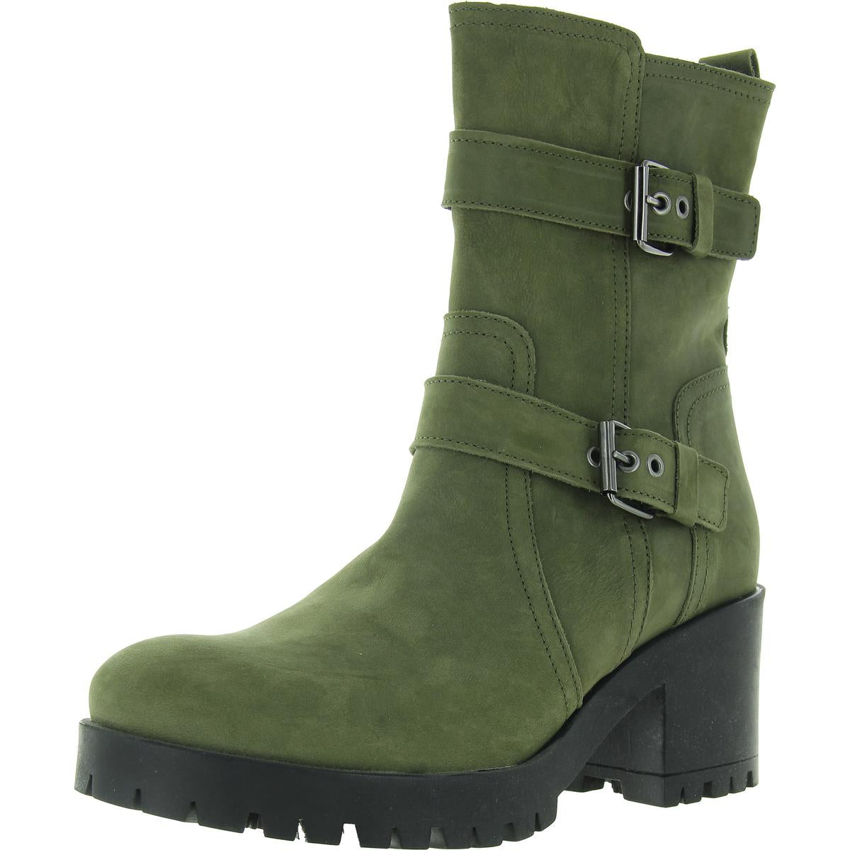 Zipper Suede Mid-Calf Boots