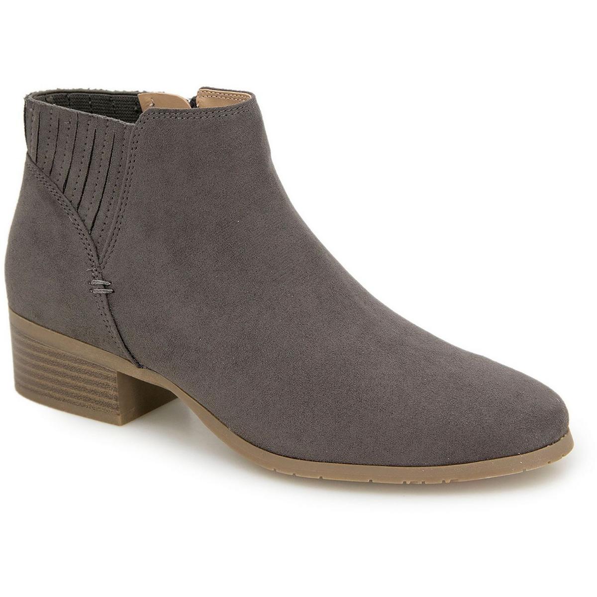 Shea Zipper Faux Suede Ankle Boots