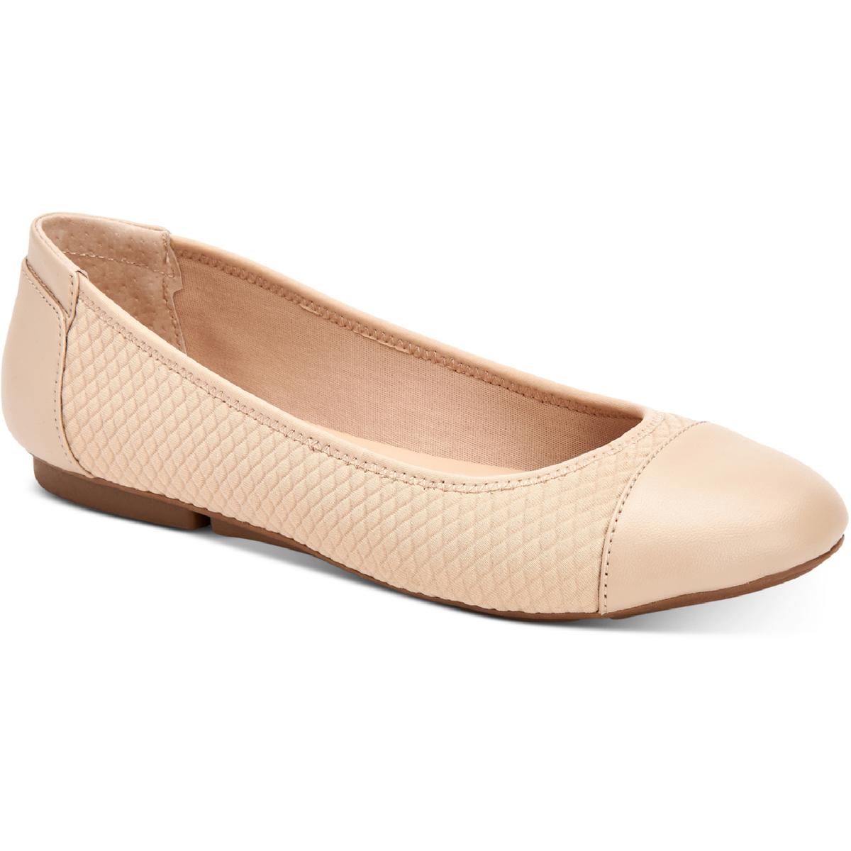 Tavii Cushioned Footbed Toe Cap Ballet Flats