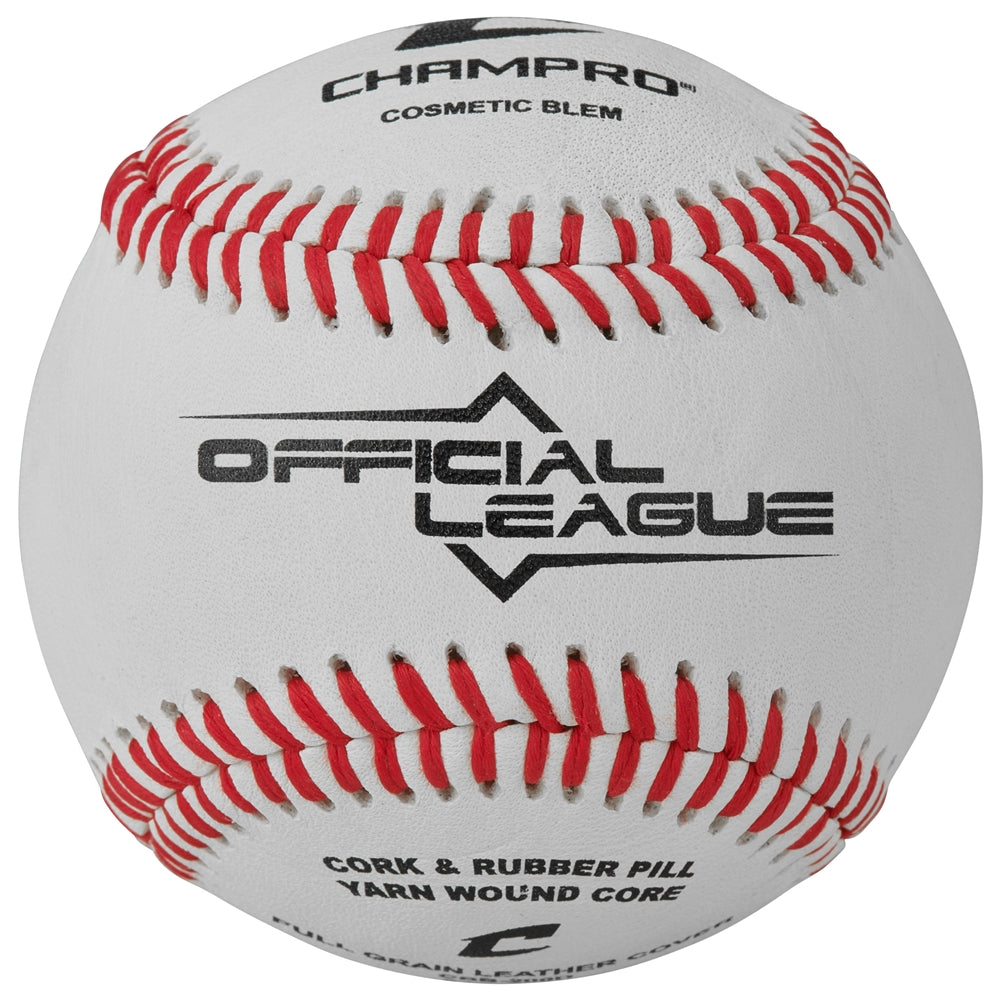 Champro Official League – Full Grain Leather Cover (Cosmetic Blemish) - Dozen