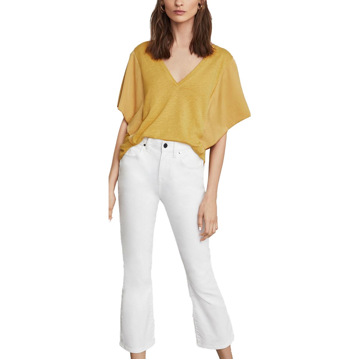 BCBG Max Azria High Rise Cropped Bootcut Jeans