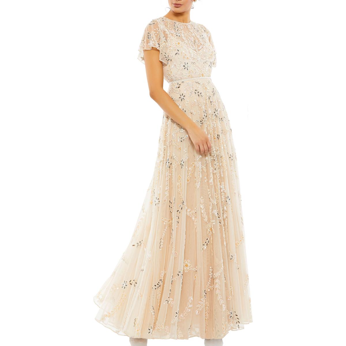 Embellished Beaded Evening Dress