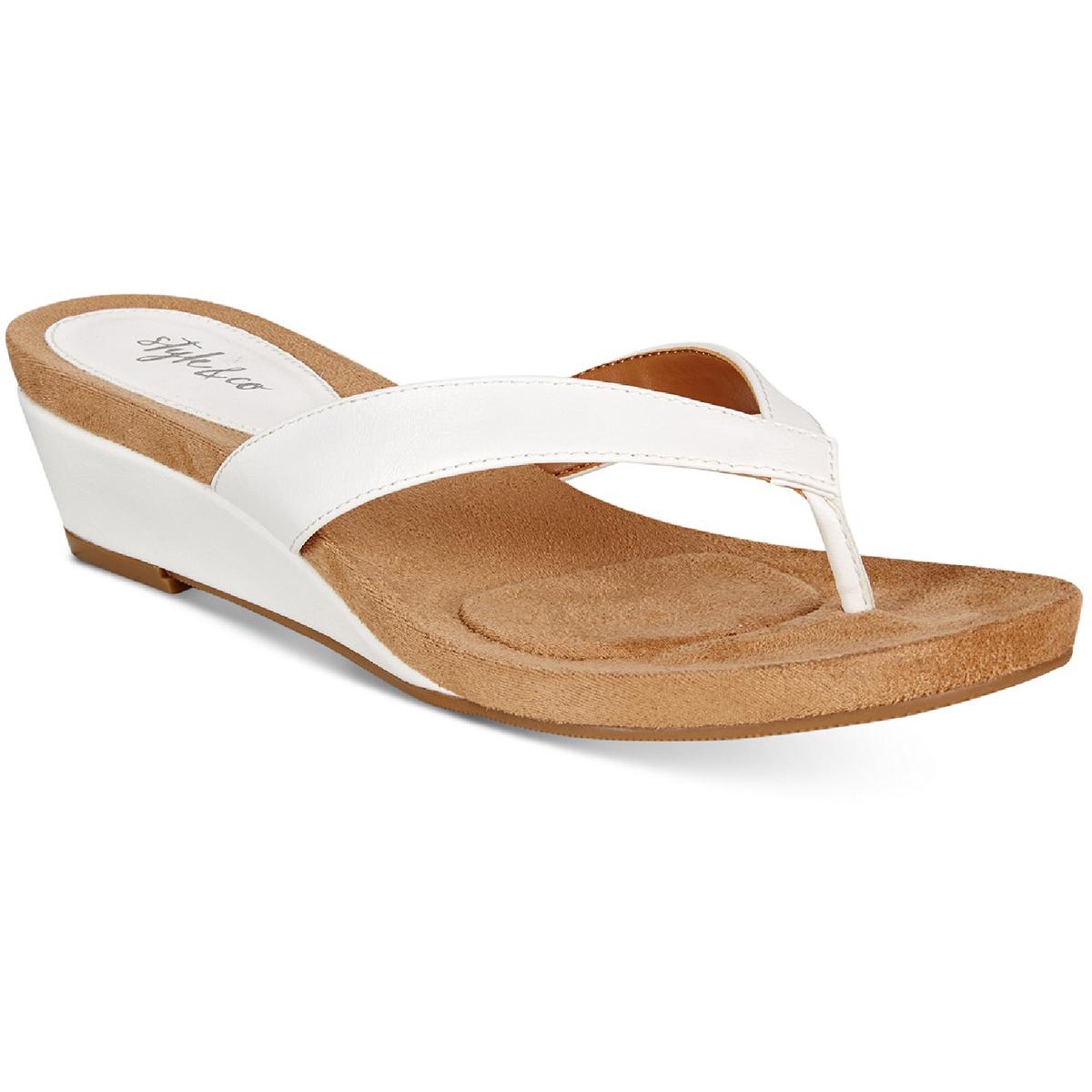 Haloe2P Faux Leather Slip On Thong Sandals