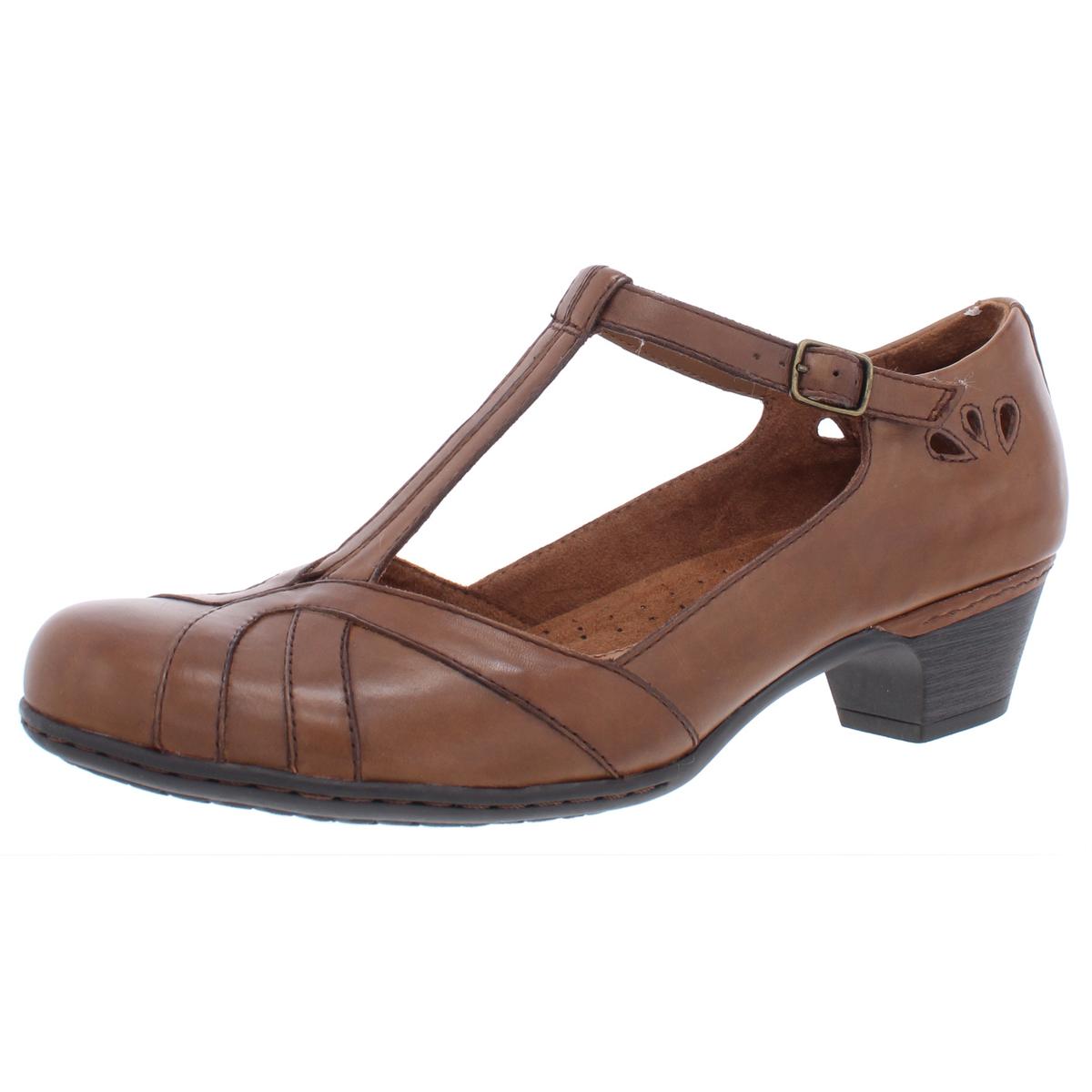 Angelina Leather Slip On Mary Jane Heels