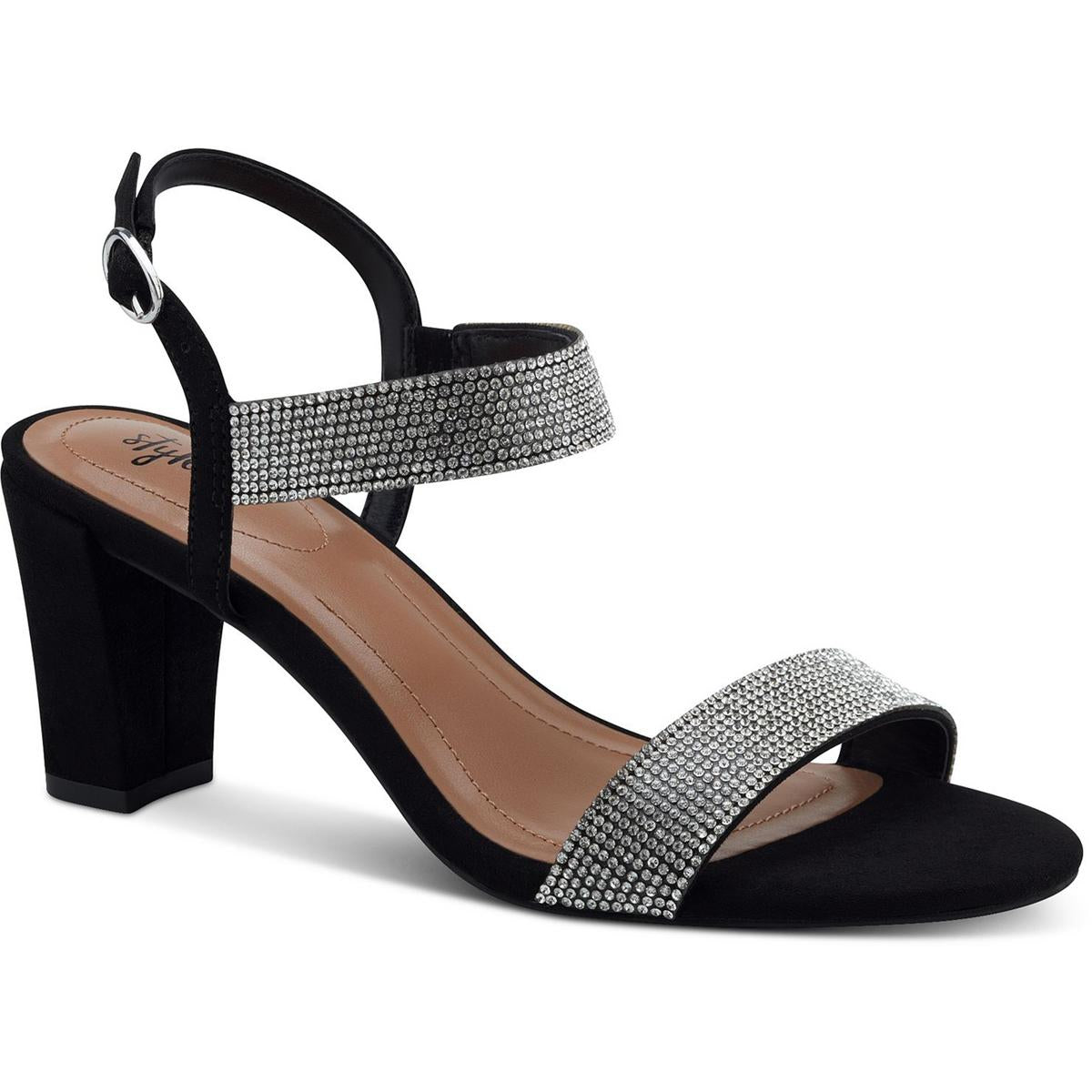 BONITA Rhinestone Block Heels