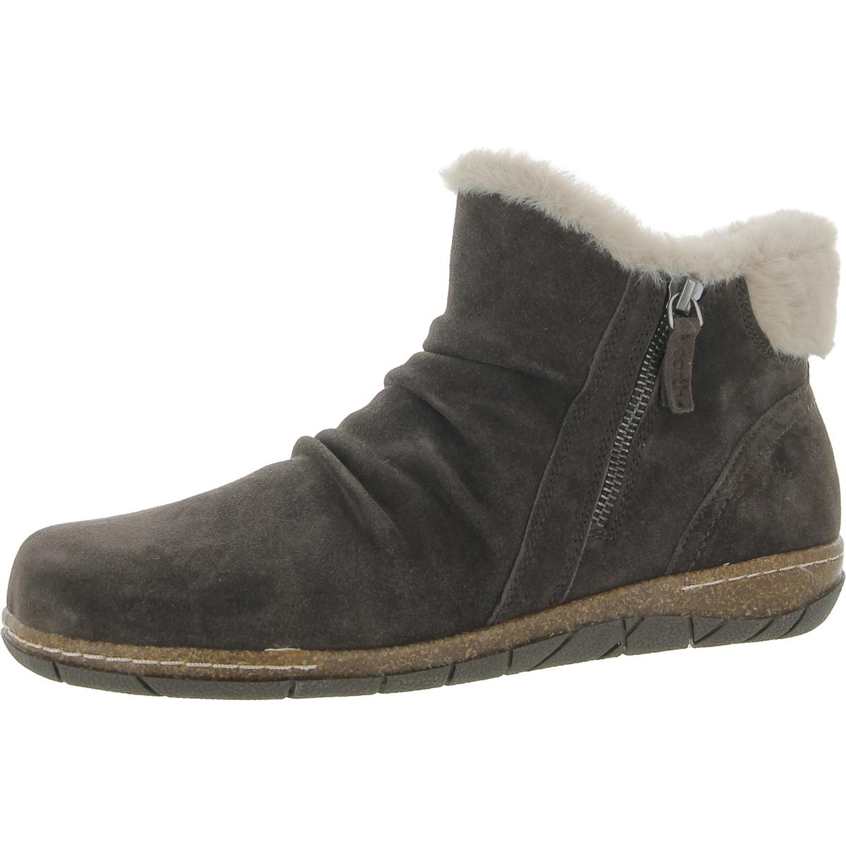 ETERIC Suede Faux Fur Lined Booties