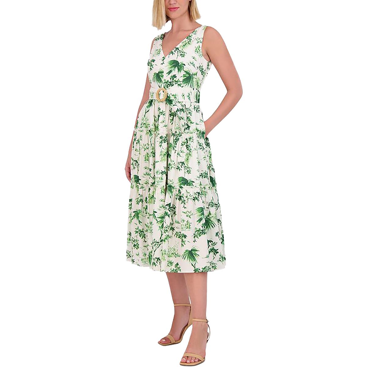 Cotton Sleeveless Midi Dress