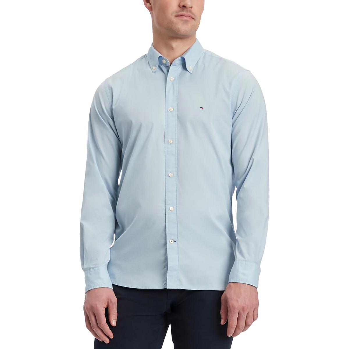 Cotton Long Sleeve Button-Down Shirt