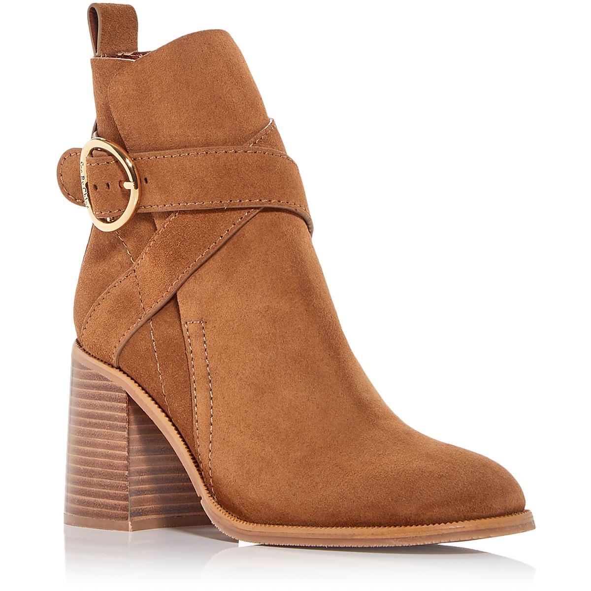 Suede Buckle Booties