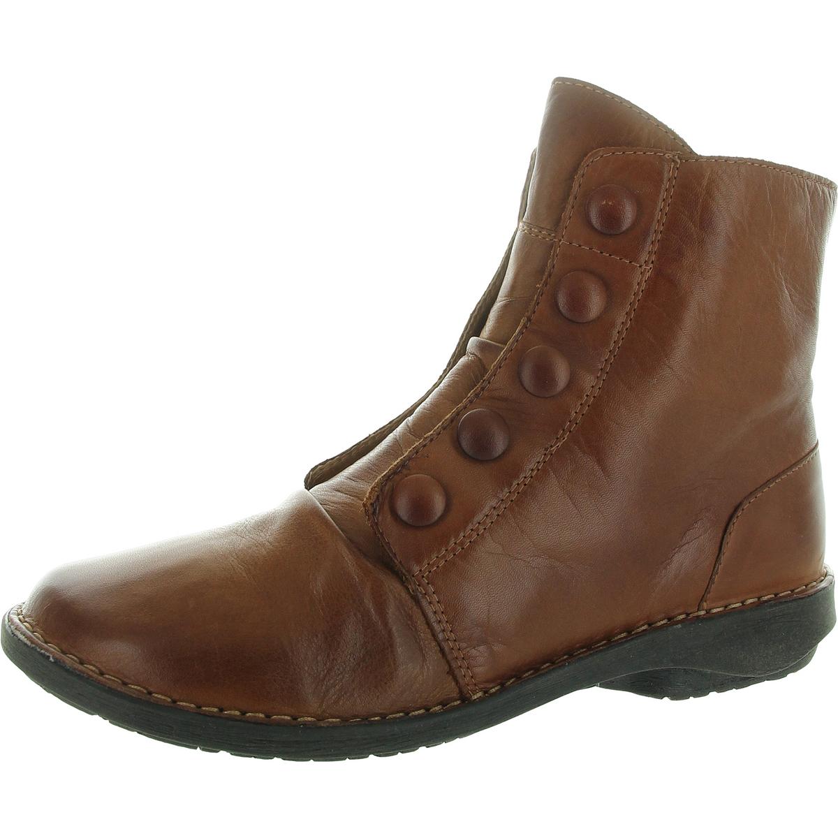 Distressed Leather Ankle Boots