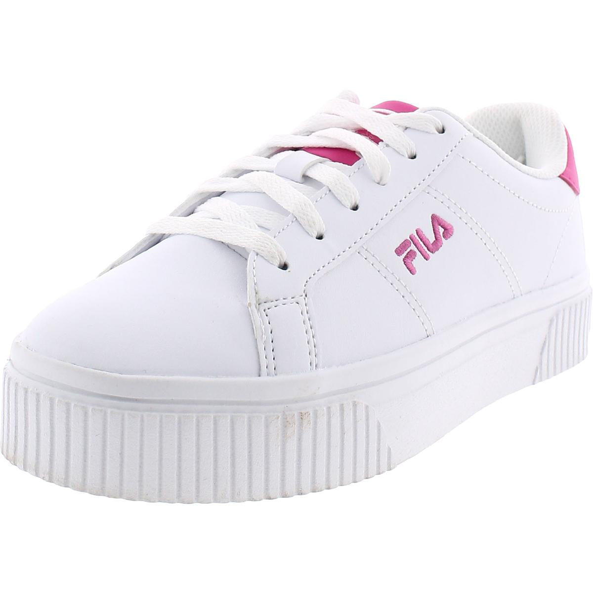 Panache 19 Leather Low Top Court Platform Sneakers