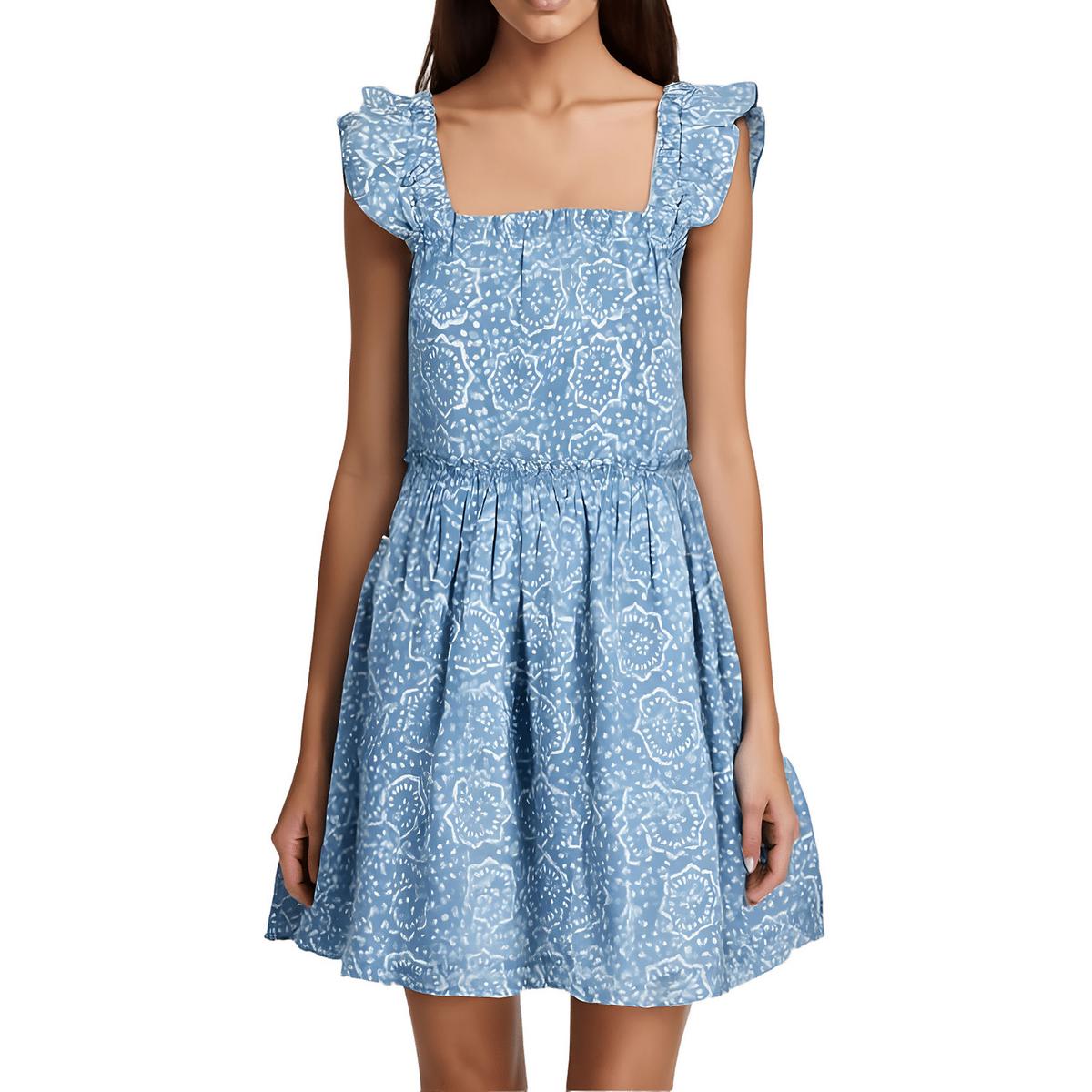 Printed Cotton Mini Dress