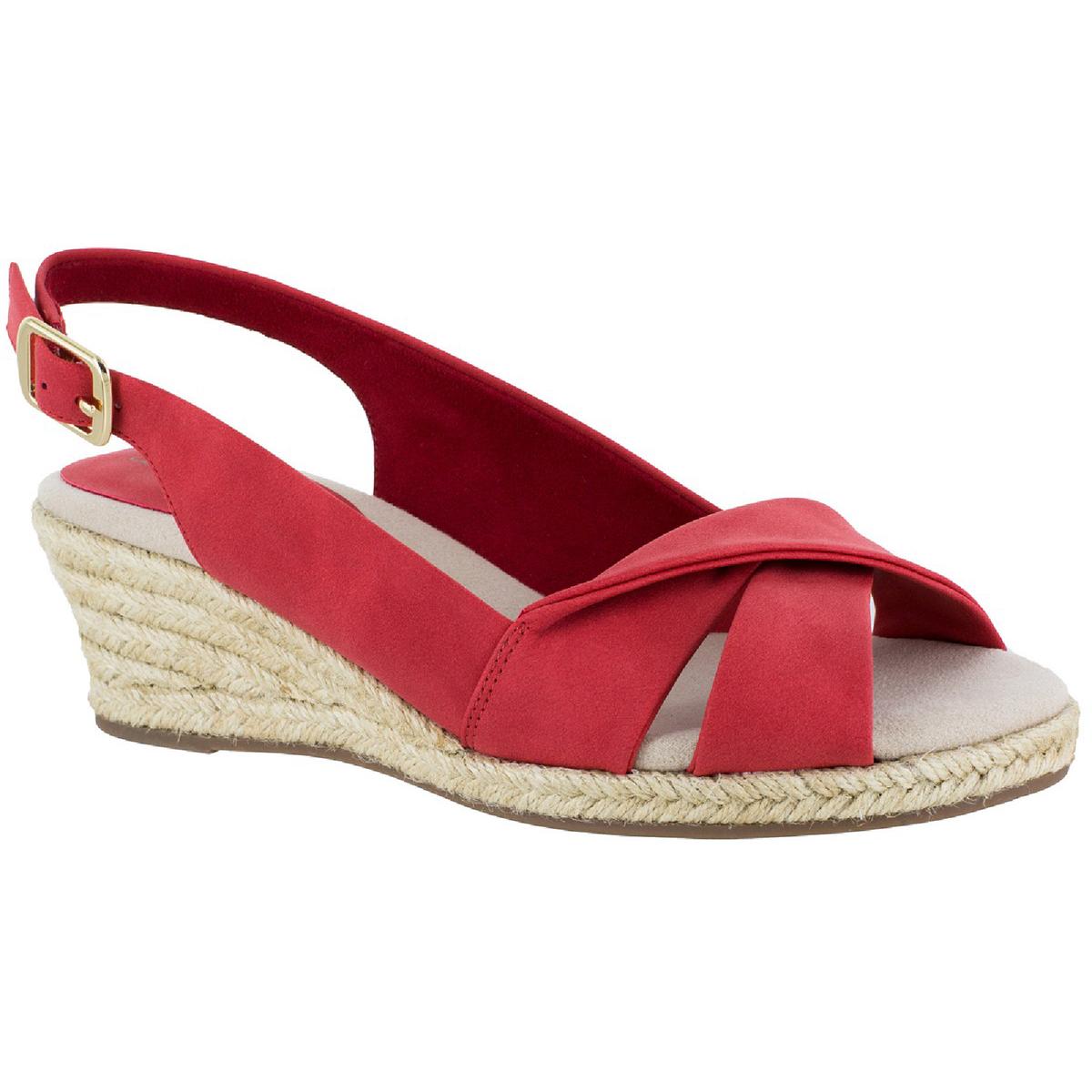 Maureen Faux Leather Slingback Wedge Sandals