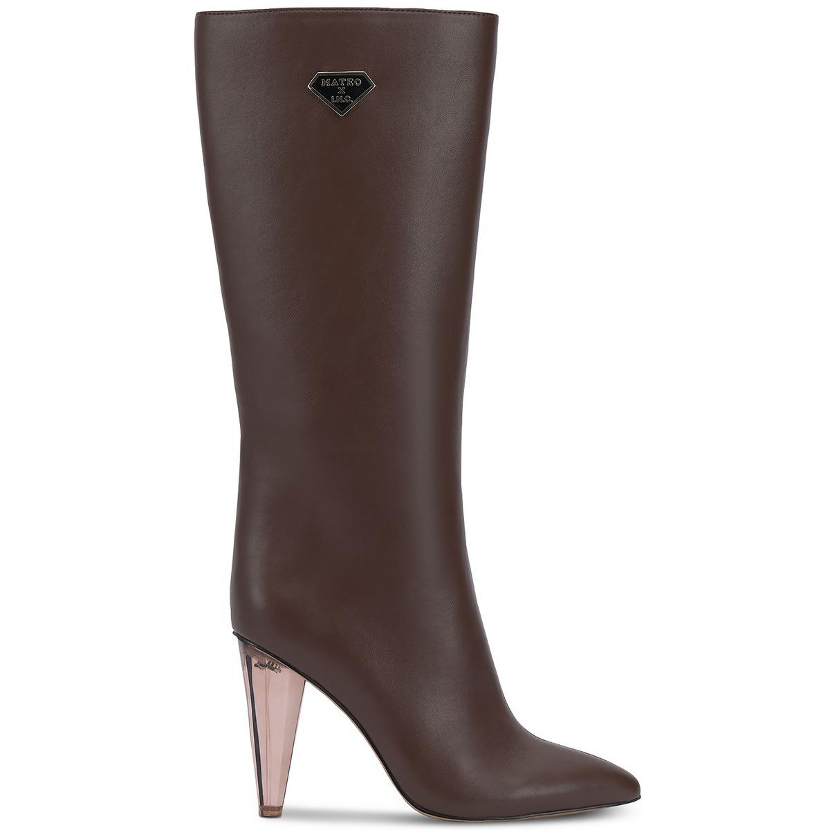 Charlotte Faux leather Side Zip Knee-High Boots
