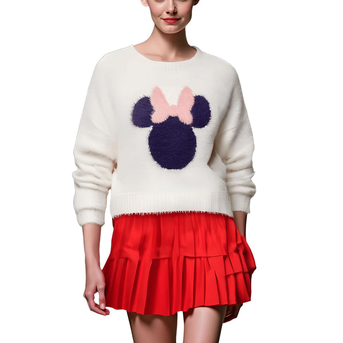 Minnie Mouse Graphic Knit Pullover Sweater