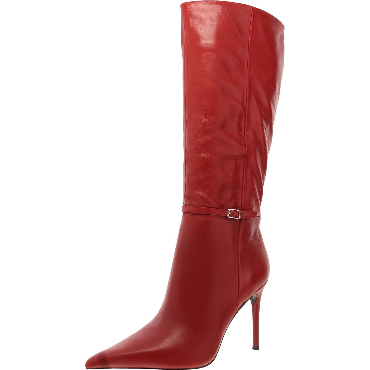 Voca Leather Pointed Toe Knee-High Boots