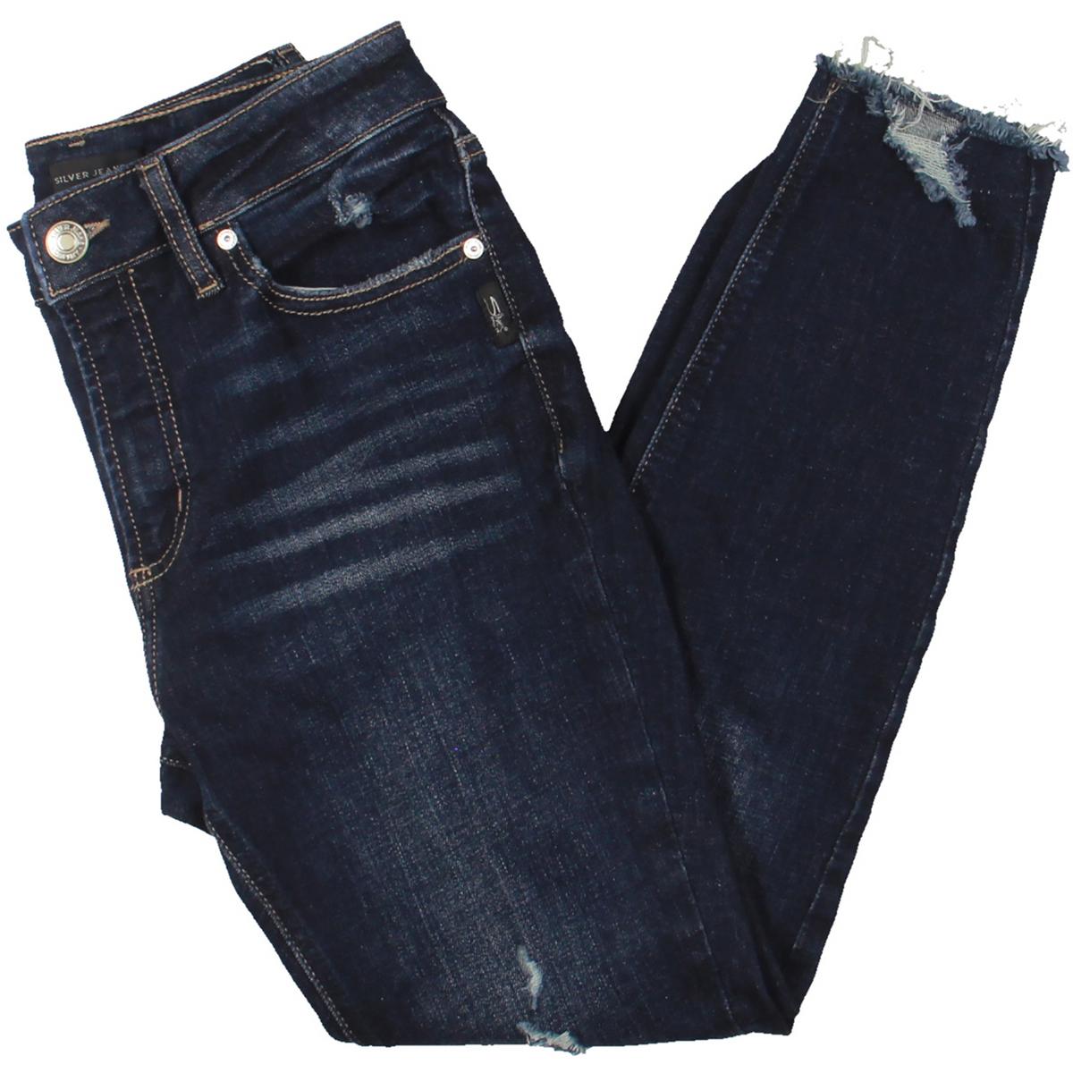 Avery Skinny Distressed High Rise Skinny Pants