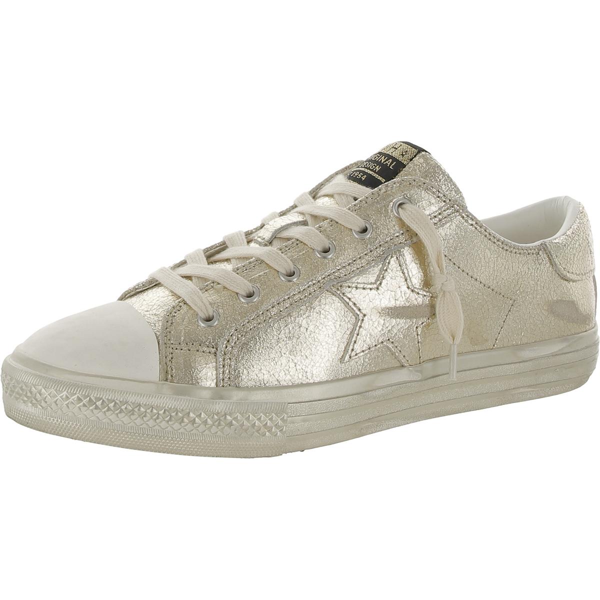 Shine Leather Distressed Casual And Fashion Sneakers