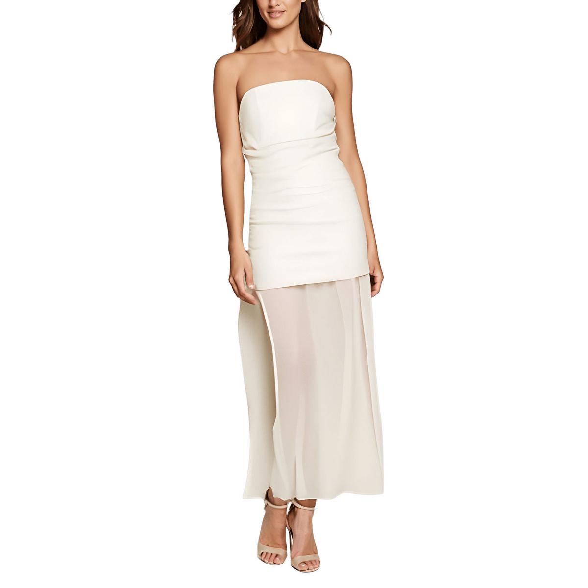 Amara Strapless Mixed Media Maxi Dress