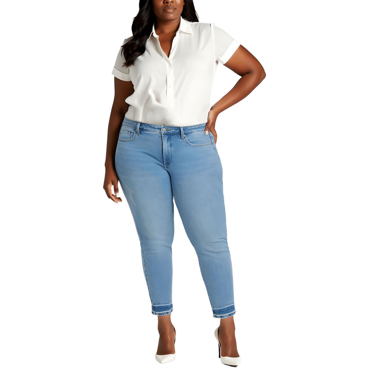 Plus Sheri Stretch Denim Ankle Jeans