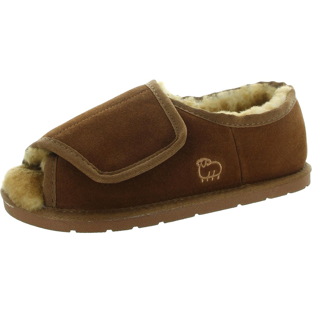 Fleece Lined Suede Slide Slippers