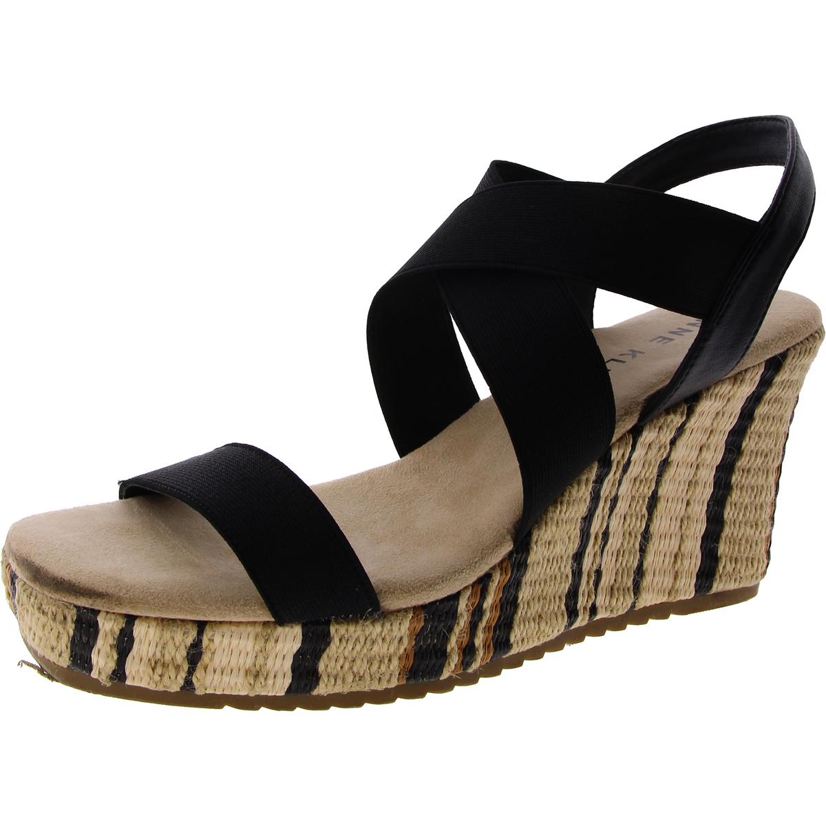 Canvas Platform Wedge Sandals