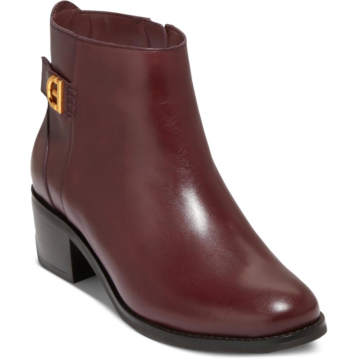 Holis Buckle Bootie Zipper Leather Ankle Boots