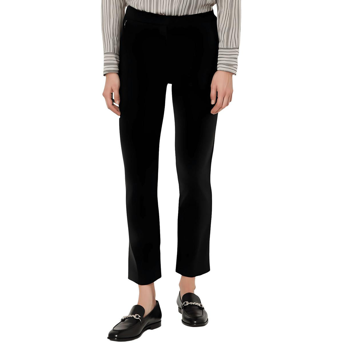 Alexandra Flat Front Zip Front Pockets Dress Pants