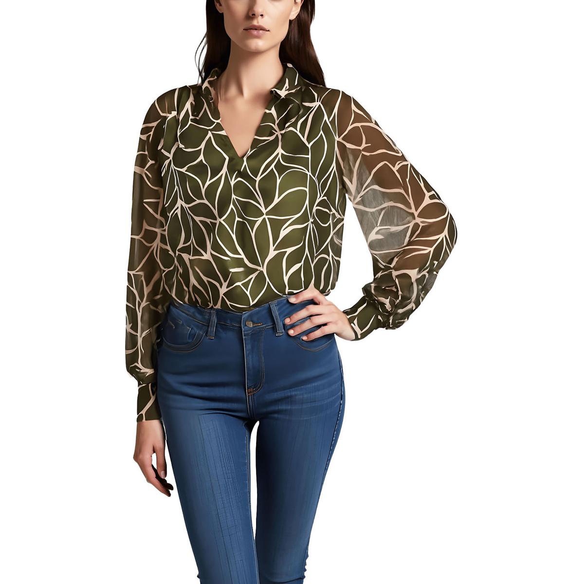 Printed Satin Blouse