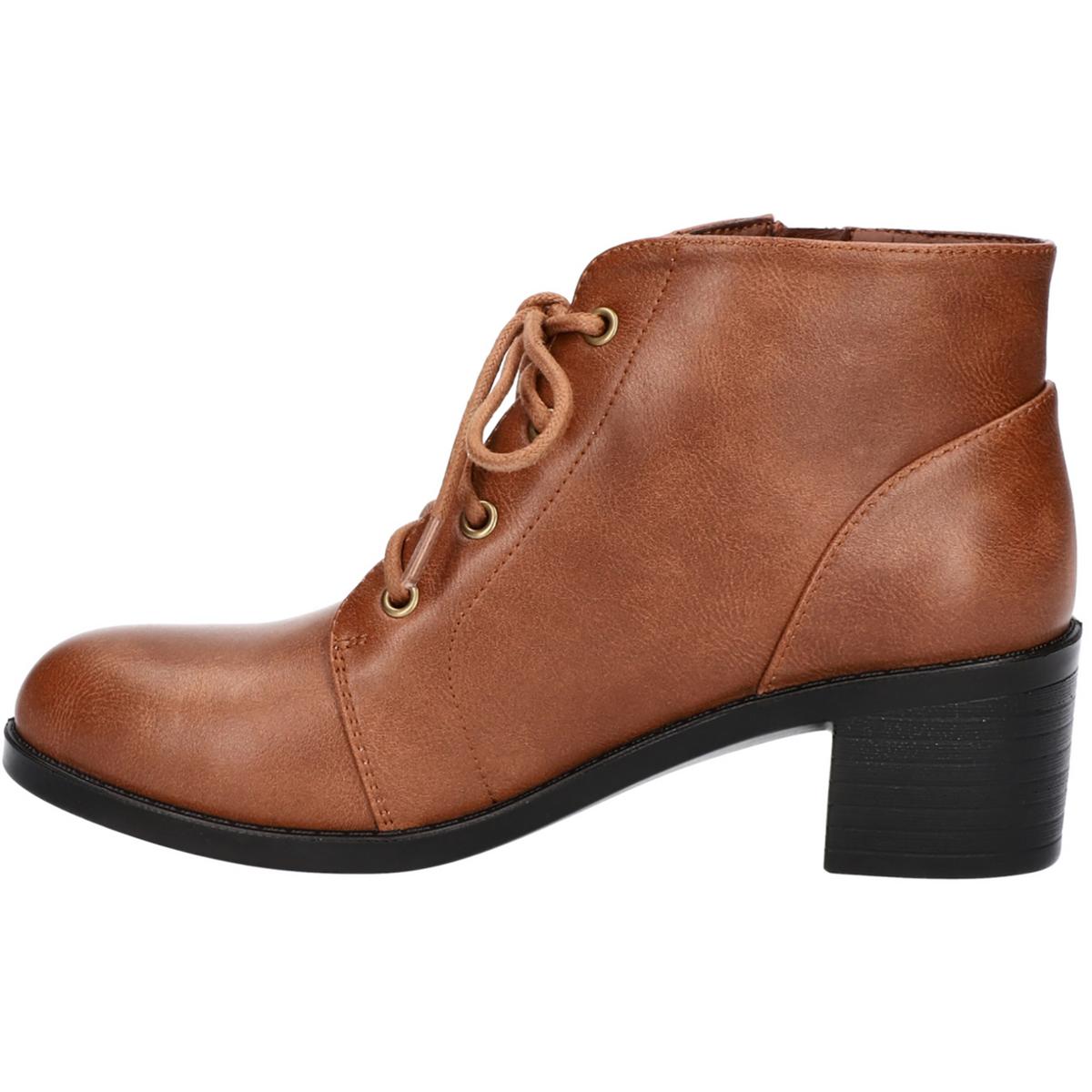Becker Faux Leather Round Toe Ankle Boots