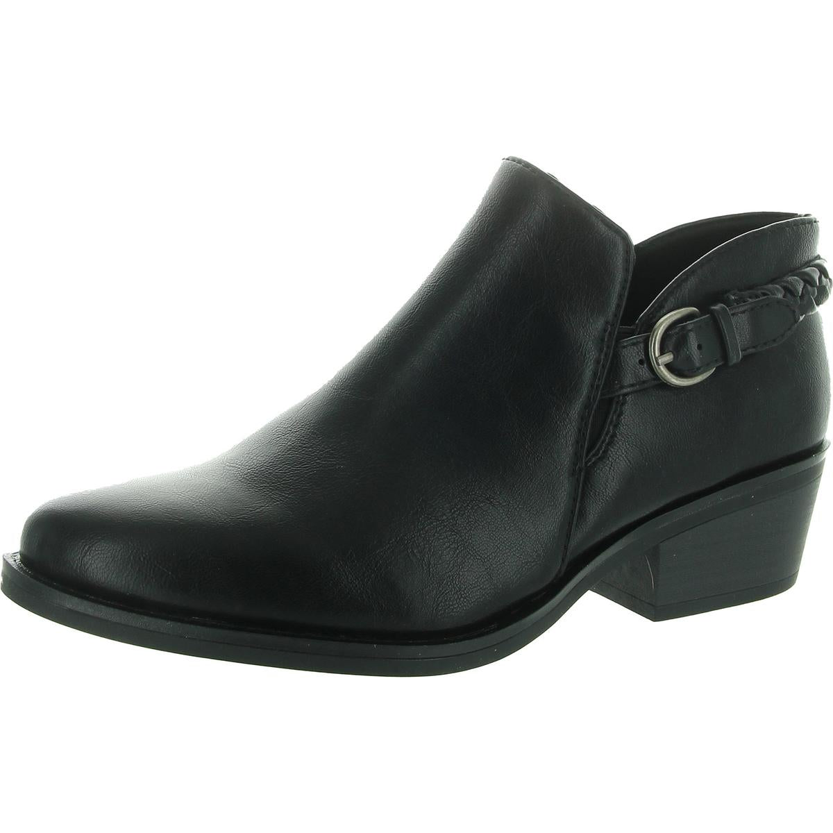 Palmer Buckle Faux Leather Shooties
