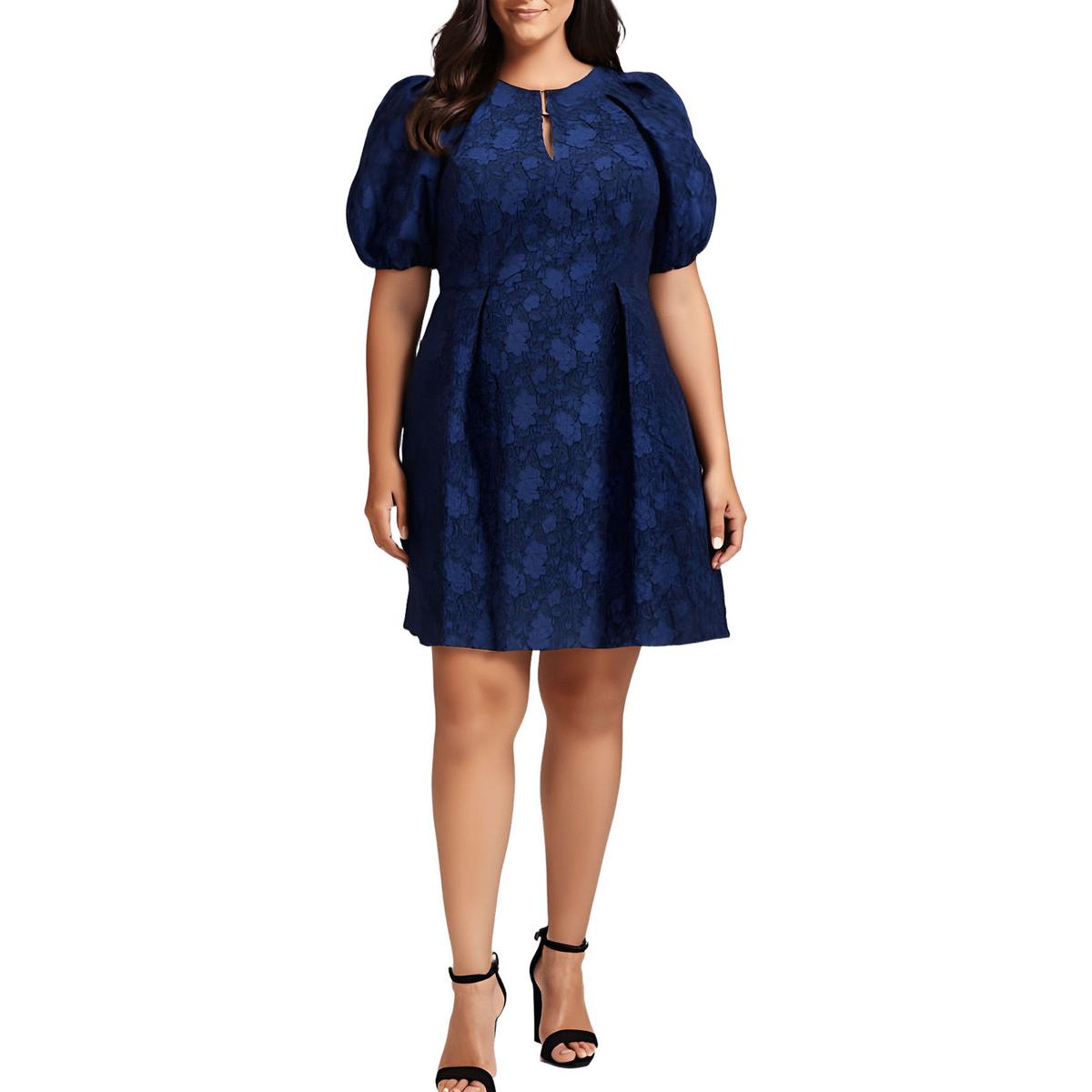 Plus Embroidered Fit & Flare Dress