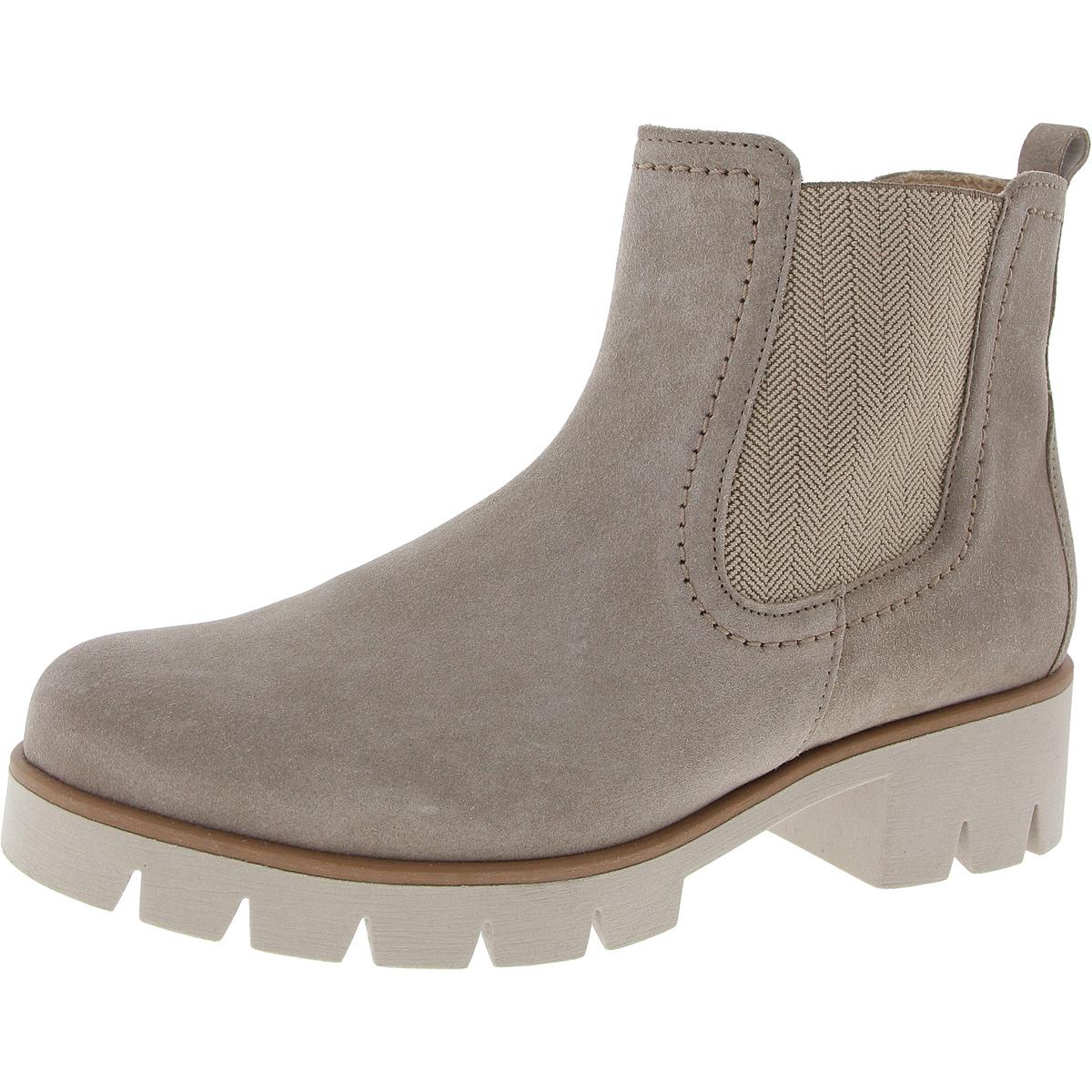 Zipper Nubuck Chelsea Boots