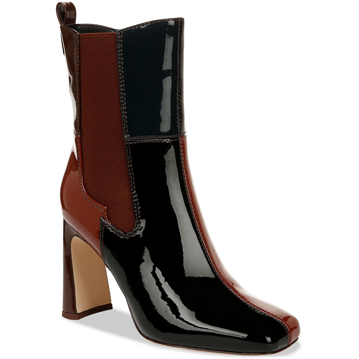 ELLE Stretch Leather Mid-Calf Boots