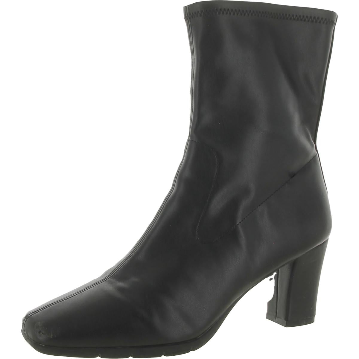 Cinnamon Faux Leather Comfort Insole Dress Boots