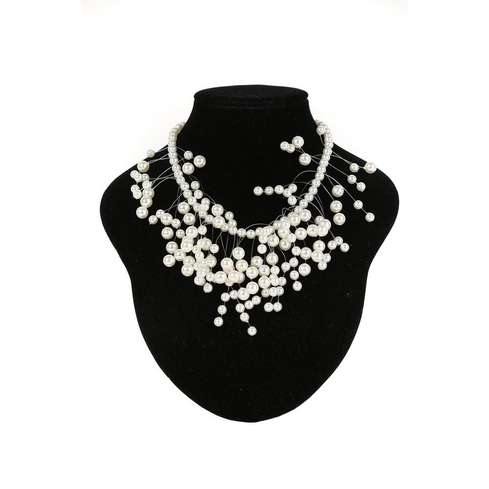 Elegant Multi Pearl Necklace