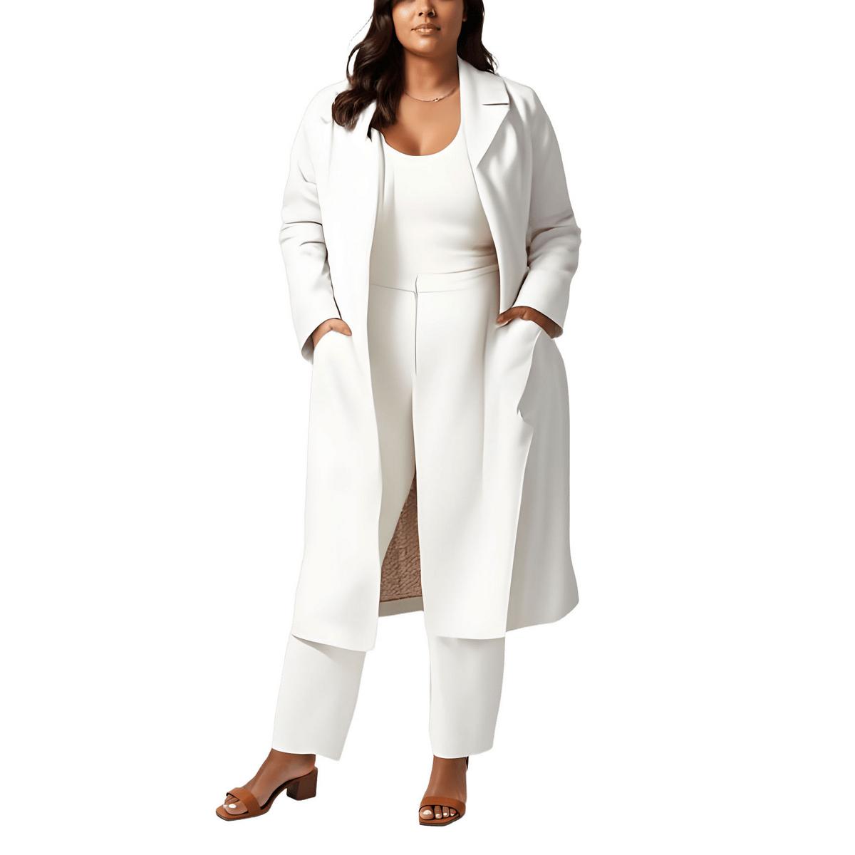 Plus Shoulder Pads Trench Coat