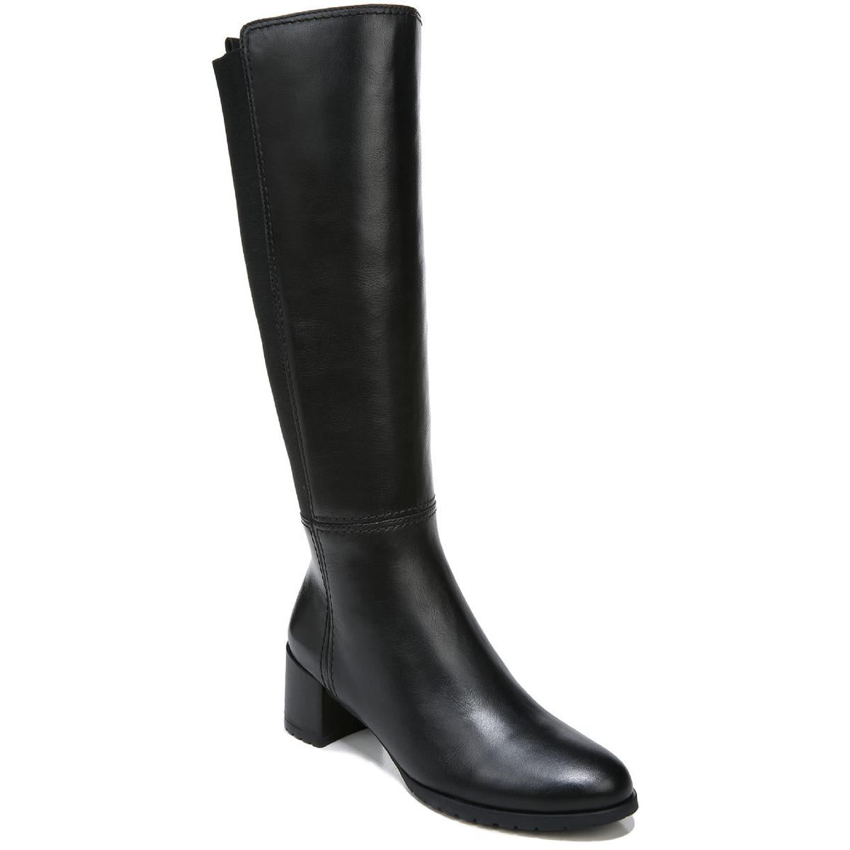 Brent Leather Wide Calf Knee-High Boots