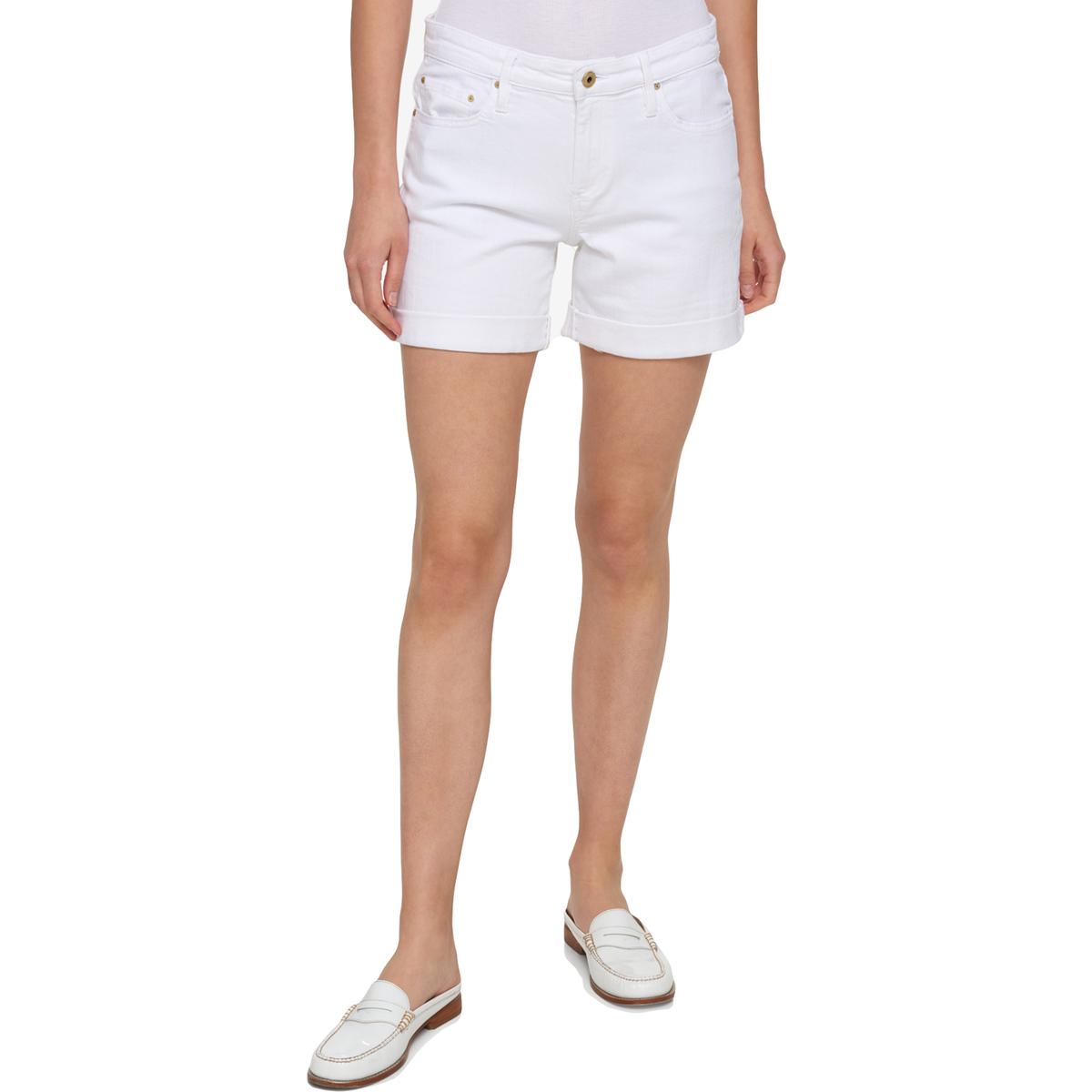 Denim Cuffed Bermuda Shorts