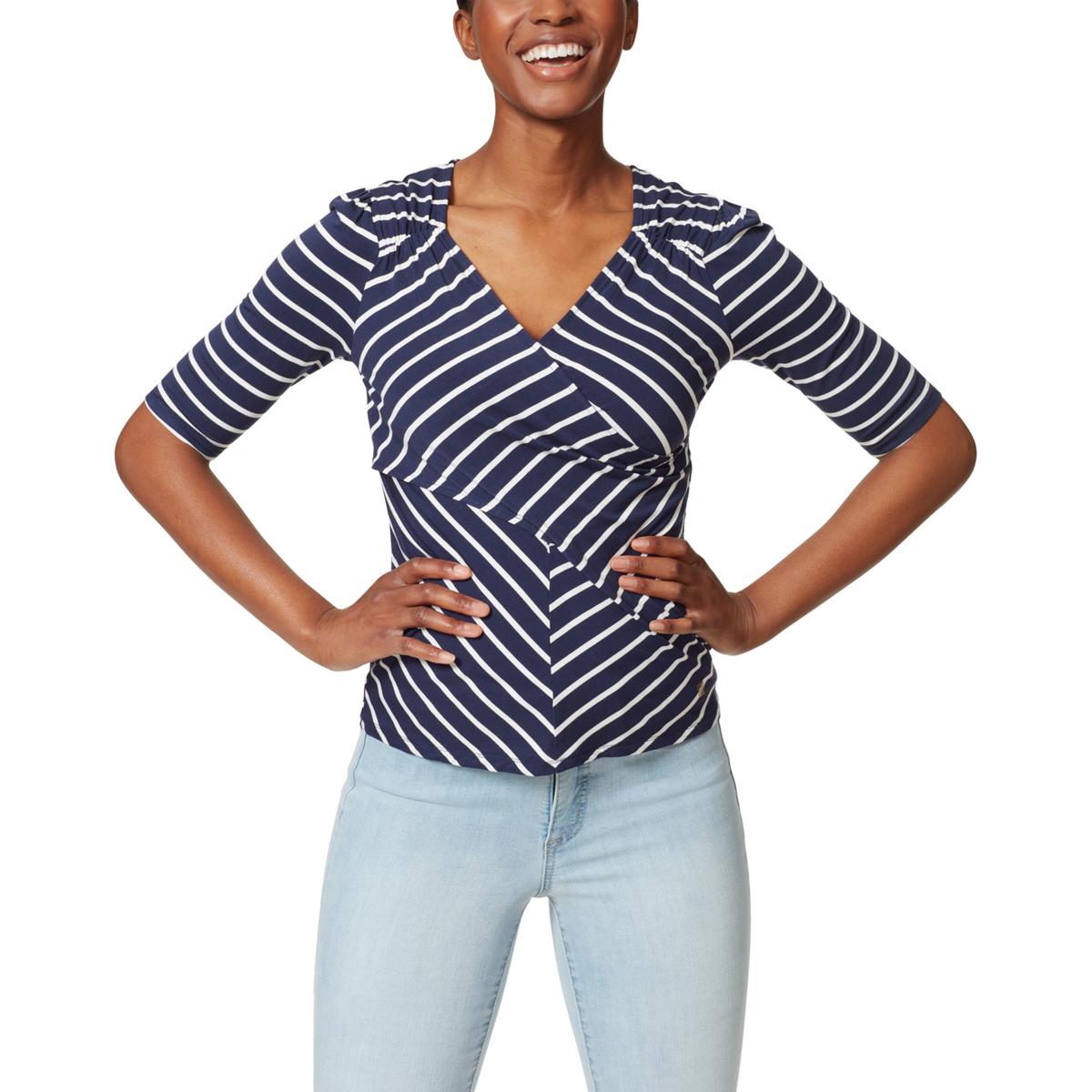 Alyssa Cross Over V-Neck Pullover Top