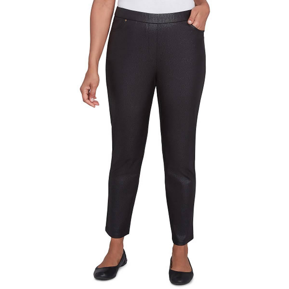 Petites Rue Rivoli Coated Straight Leg Pants