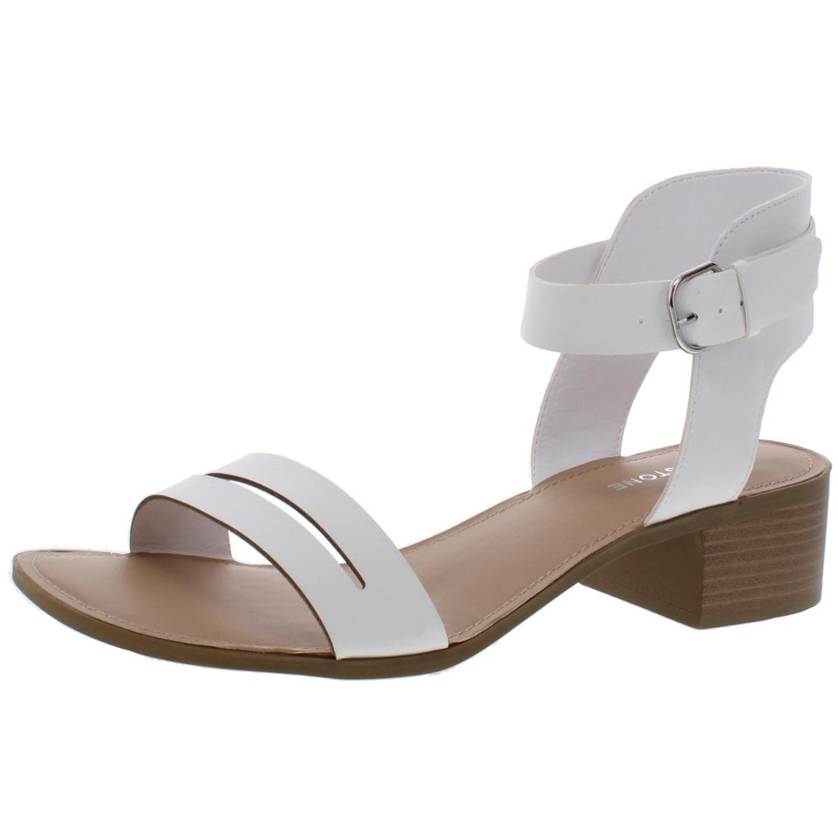 ALECTA Faux Leather Ankle Strap Strappy Sandals