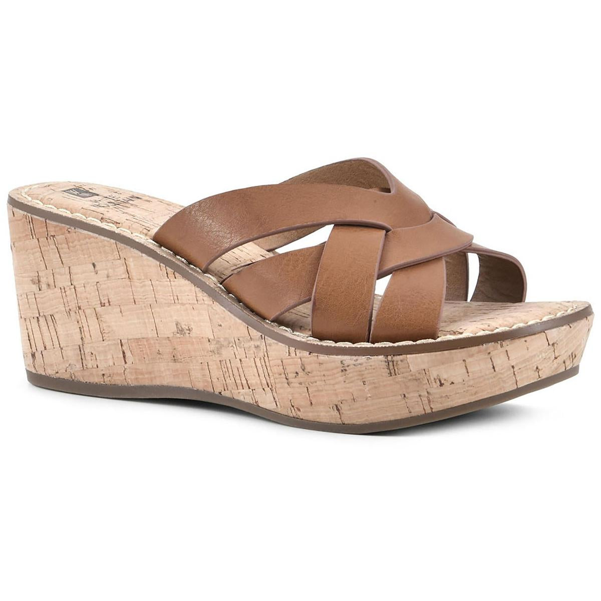 Samwell Cork Slip On Wedge Sandals