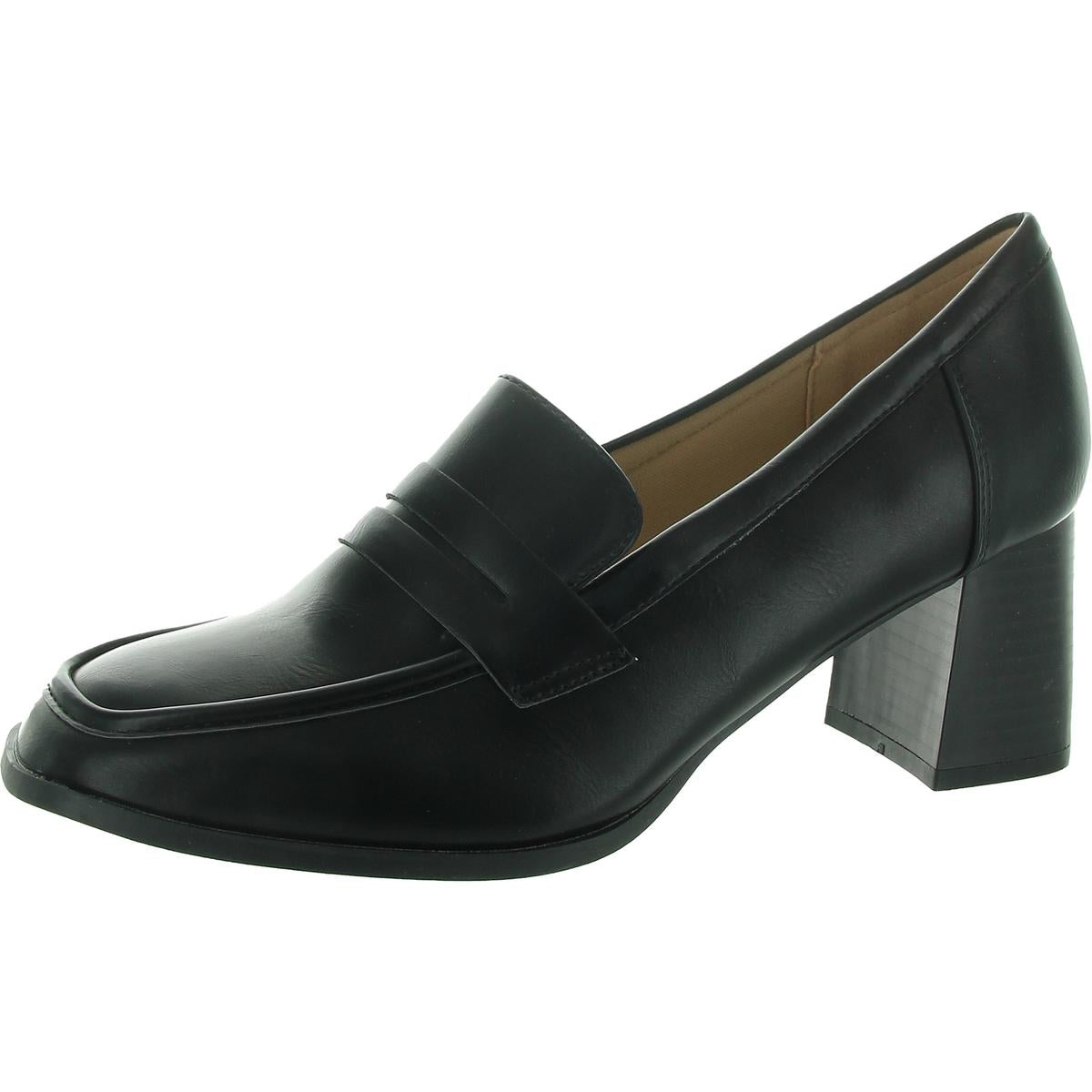 MALLEAH Cushioned Footbed Faux Leather Loafers