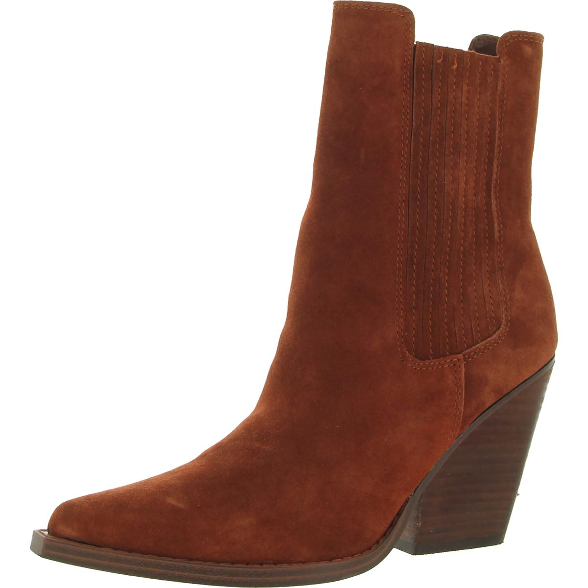 Glena Suede Pointed Toe Ankle Boots