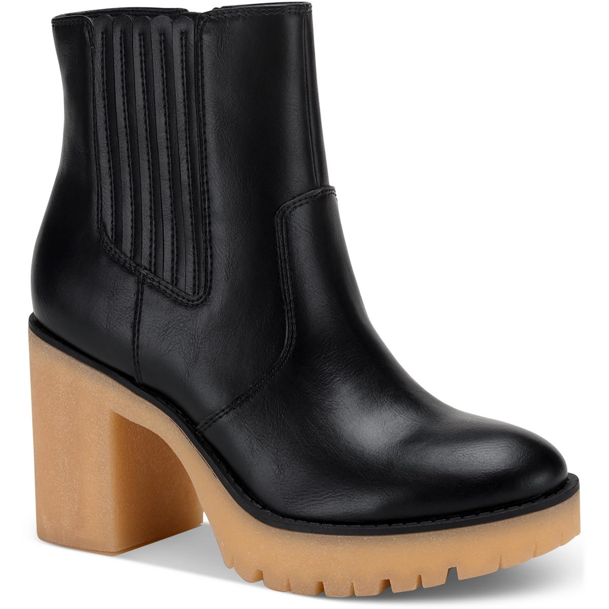 Lennii Faux Leather Platform Ankle Boots