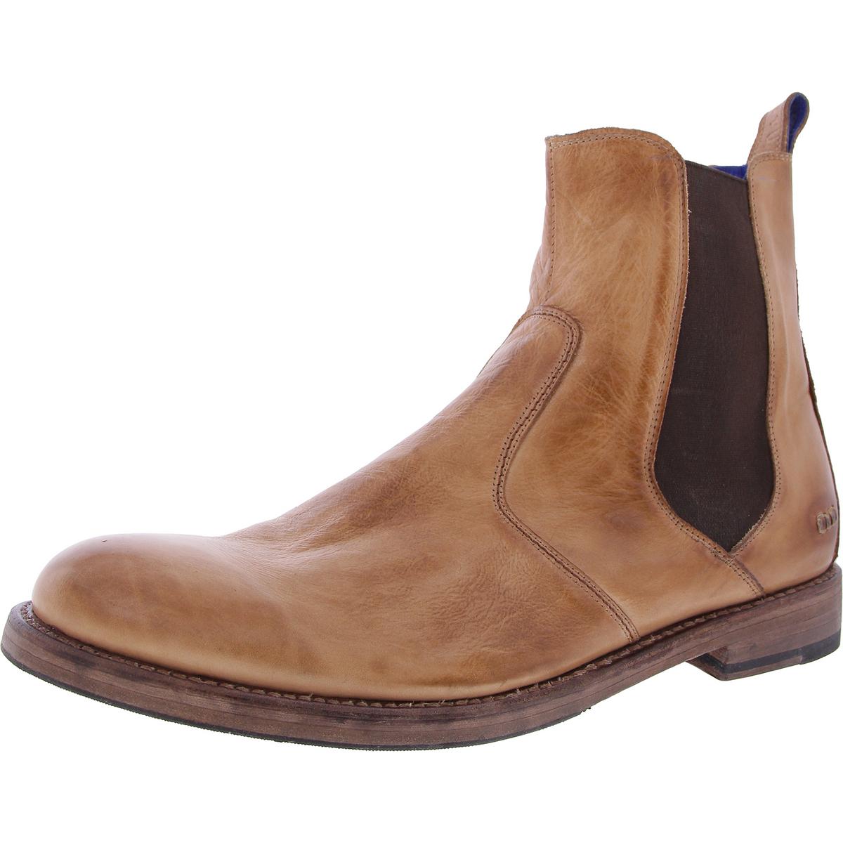 Nando Solid Leather Chelsea Boots