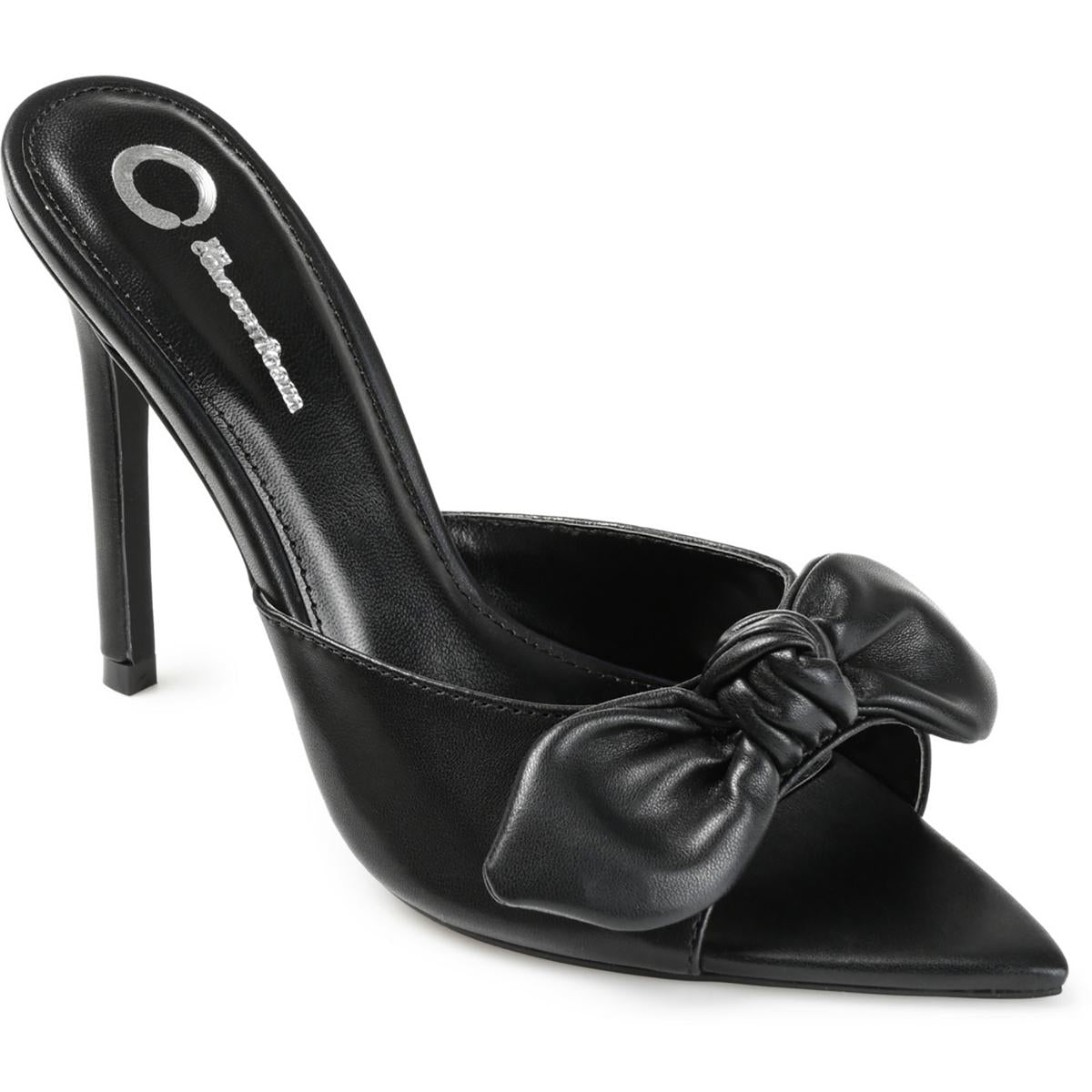ZELAH Faux Leather Open Toe Pumps