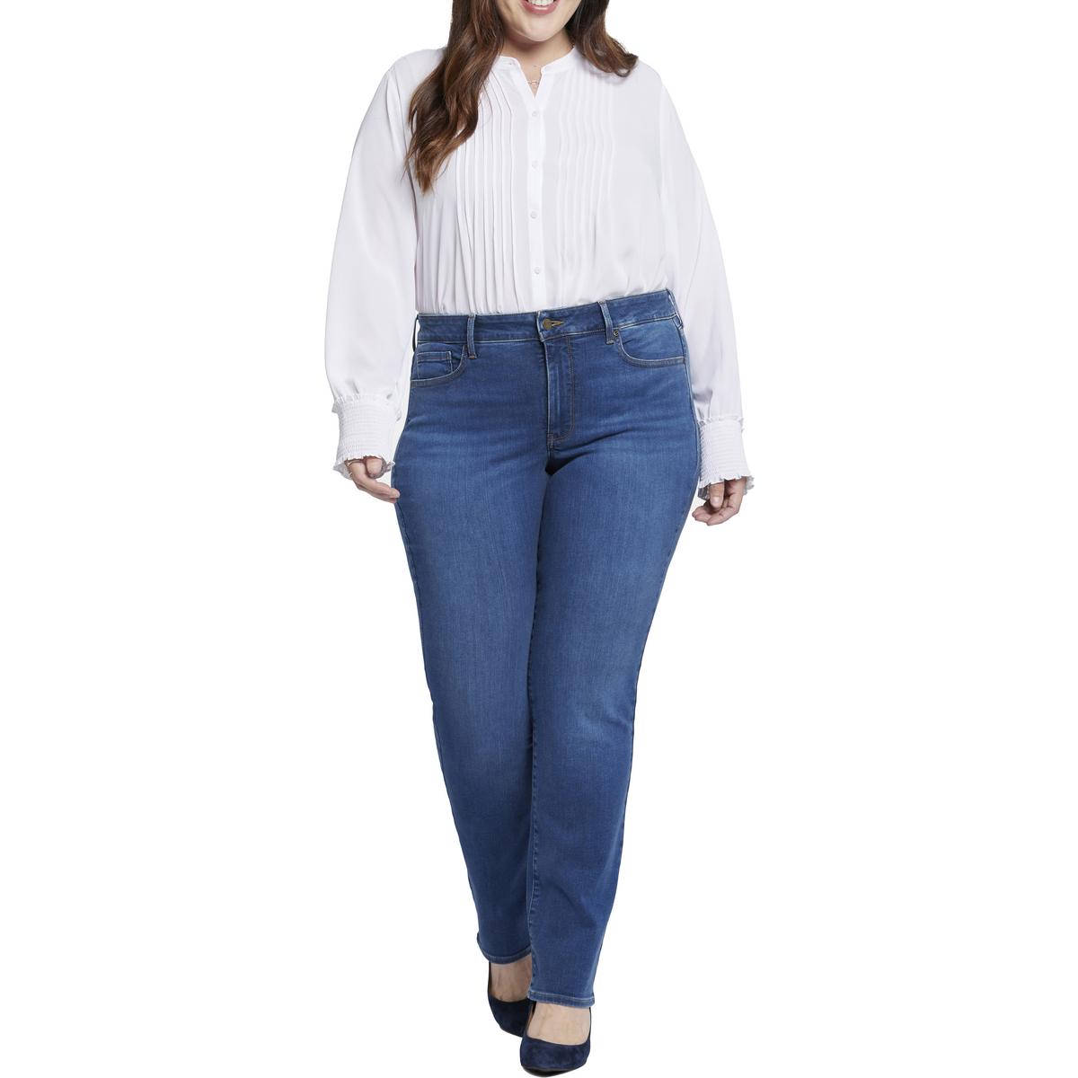 Plus Marilyn Stretch Denim Straight Leg Jeans